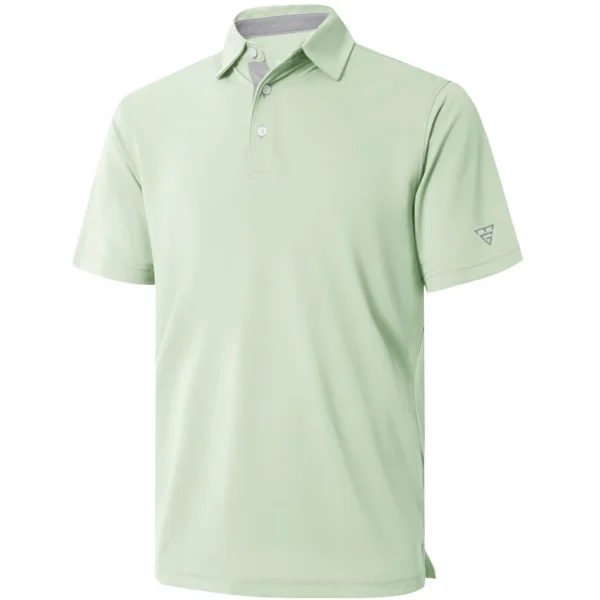 Maelreg Men's Solid Golf Shirt, Canary Green