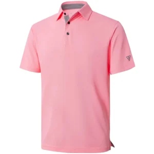 Maelreg Men's Solid Golf Shirt, Pink