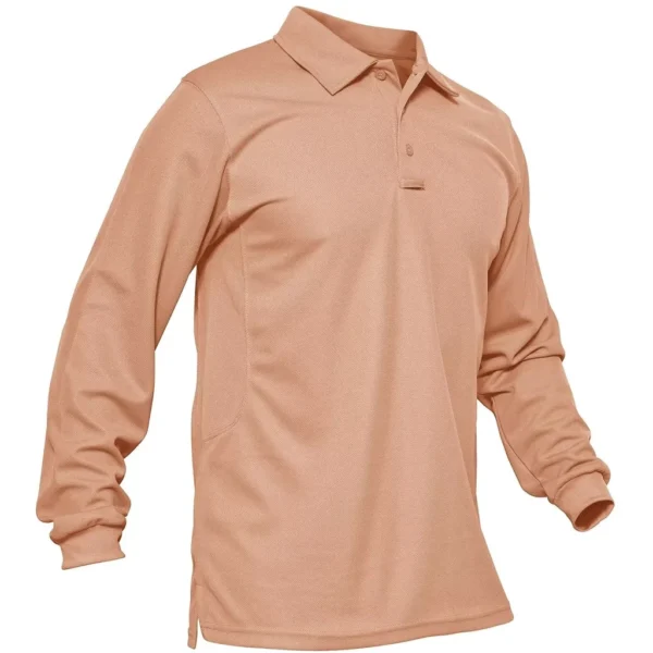 Magcomsen Men's 3 Button Polo Shirt, Apricot