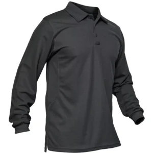 Magcomsen Men's 3 Button Polo Shirt, Darkgrey