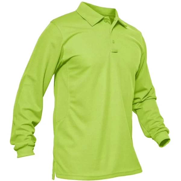 Magcomsen Men's 3 Button Polo Shirt, Flourescent Green