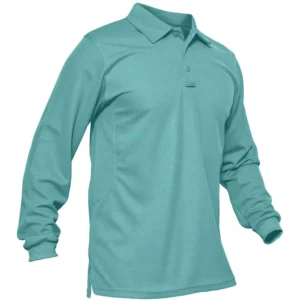 Magcomsen Men's 3 Button Polo Shirt, Grey Green