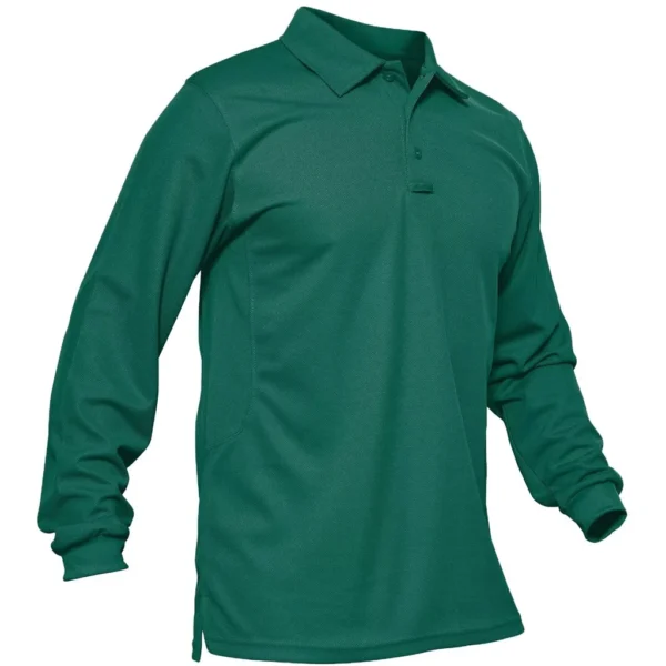 Magcomsen Men's 3 Button Polo Shirt, Jade Green