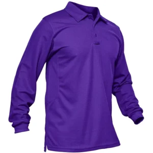 Magcomsen Men's 3 Button Polo Shirt, Purple