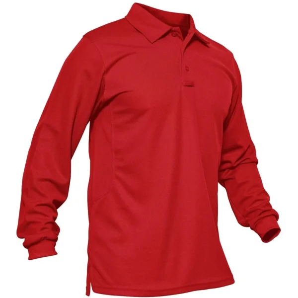 Magcomsen Men's 3 Button Polo Shirt, Tomato Red