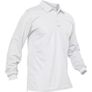 Magcomsen Men's 3 Button Polo Shirt, White