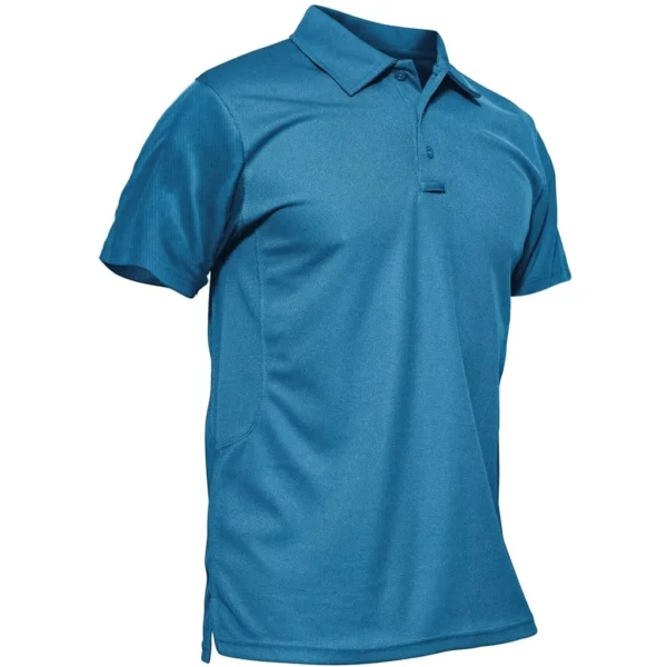 Magcomsen Men's Polo Shirt, Blue Green-short