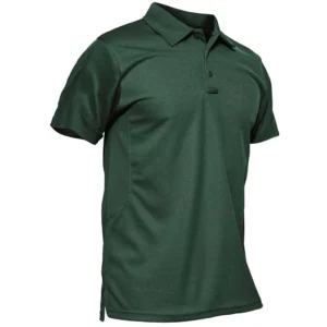 Magcomsen Men's Polo Shirt, Dark Green-short