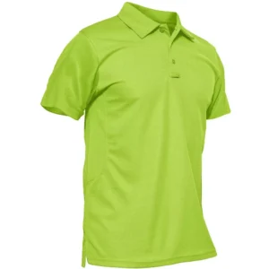 Magcomsen Men's Polo Shirt, Flourescent Green-short