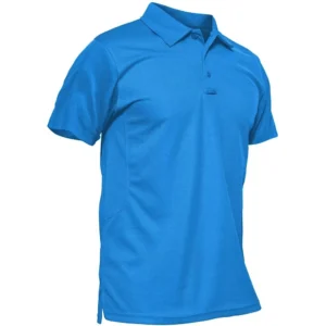 Magcomsen Men's Polo Shirt, Horizon Blue-short