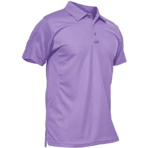 Magcomsen Men's Polo Shirt, Light Purple-short