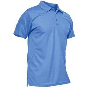 Magcomsen Men's Polo Shirt, Lightblue-short