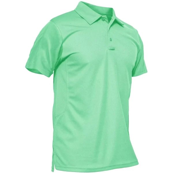 Magcomsen Men's Polo Shirt, Mint Green-short