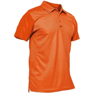 Magcomsen Men's Polo Shirt, Orange-short