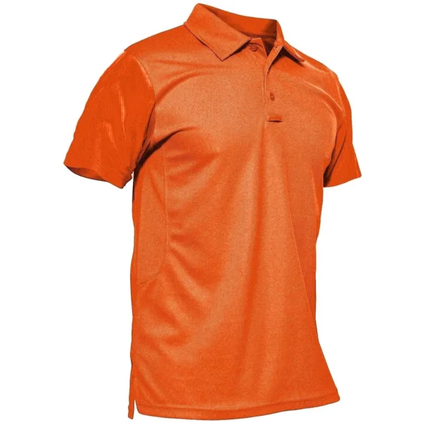 Magcomsen Men's Polo Shirt, Orange-short