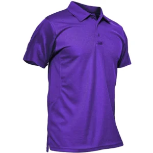 Magcomsen Men's Polo Shirt, Purple-short