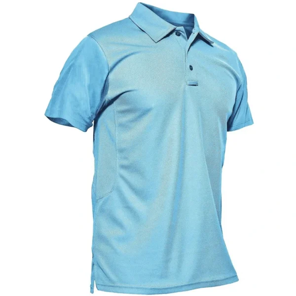 Magcomsen Men's Polo Shirt, Sky Blue