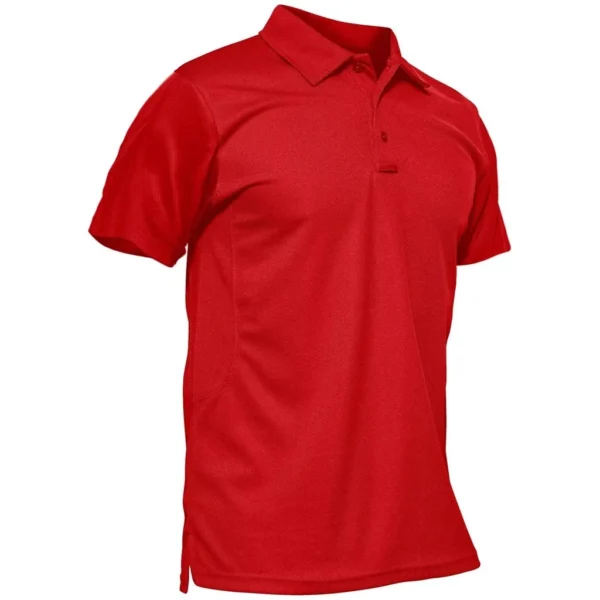 Magcomsen Men's Polo Shirt, Tomato Red-short