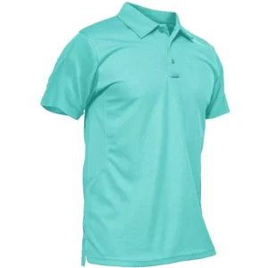 Magcomsen Men's Polo Shirt, Water Blue-short