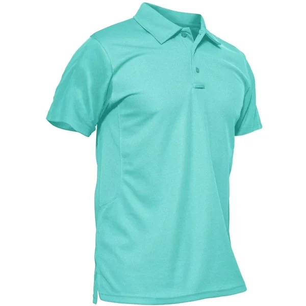 Magcomsen Men's Polo Shirt, Water Blue-short