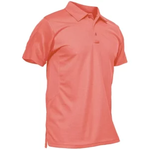 Magcomsen Men's Polo Shirt, Watermelon Red-short