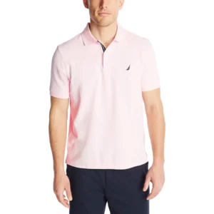 Nautica Men's Solid Deck Shirt, Cradle Pink