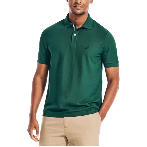 Nautica Men's Solid Deck Shirt, Tidal Green