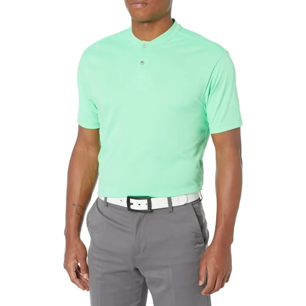 PGA TOUR Men's Pique Short Sleeve Golf Polo Shirt with Casual Collar, Spring Bouquet