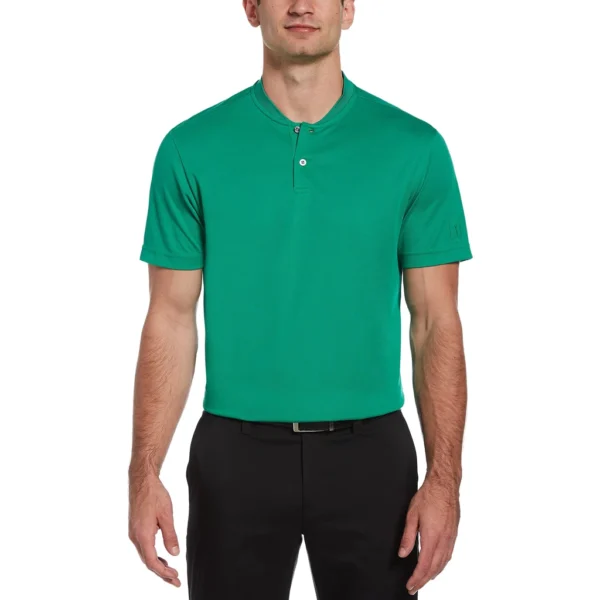 PGA TOUR Men's Pique Short Sleeve Golf Polo Shirt with Casual Collar, Tennis Court