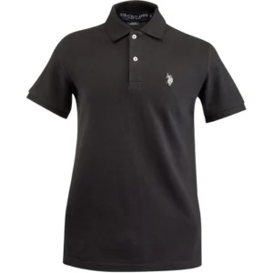 U.S. Polo Assn. Men's Classic Polo Shirt, Black/Light Grey