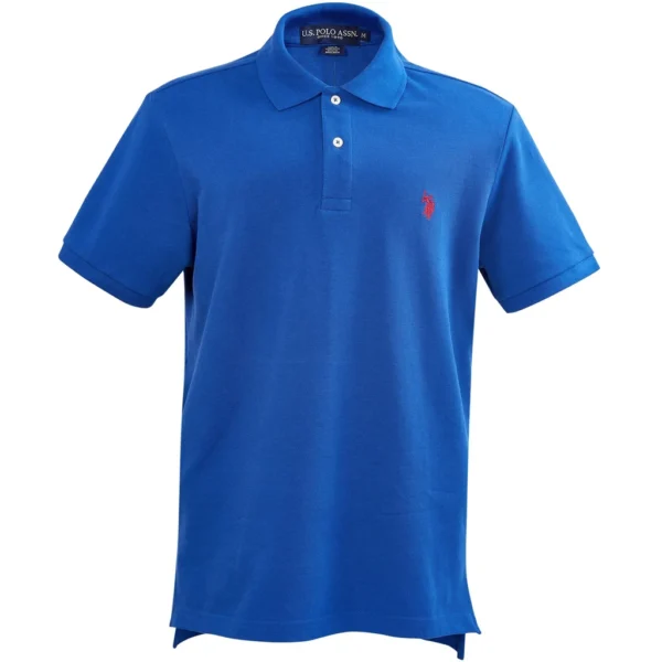 U.S. Polo Assn. Men's Classic Polo Shirt, Blue Raft/Red