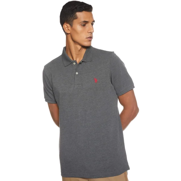 U.S. Polo Assn. Men's Classic Polo Shirt, Heather Dark Gray