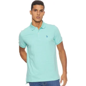 U.S. Polo Assn. Men's Classic Polo Shirt, Jade Green Heather