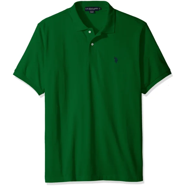 U.S. Polo Assn. Men's Classic Polo Shirt, Kelly Green/Classic Navy