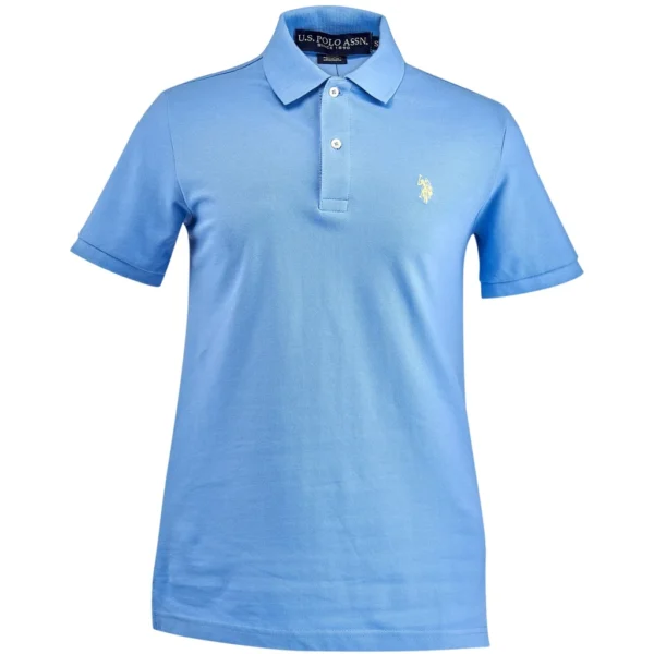 U.S. Polo Assn. Men's Classic Polo Shirt, Surf Blue/Yellow