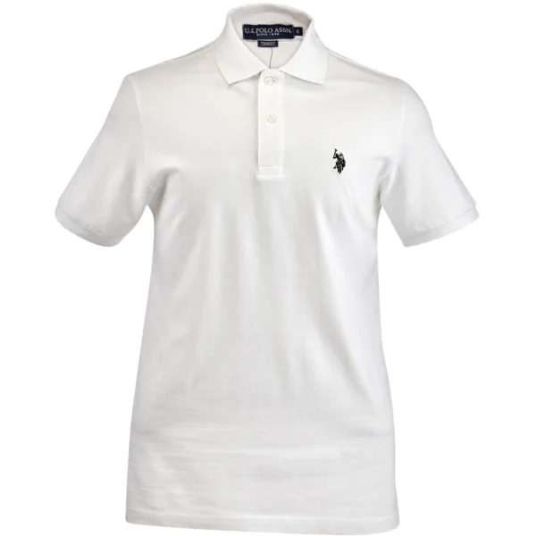 U.S. Polo Assn. Men's Classic Polo Shirt, White/Black