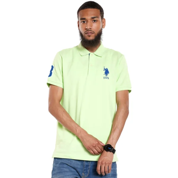 U.S. Polo Assn. Men's Short-Sleeve Polo Shirt with Applique, Paradise Mint