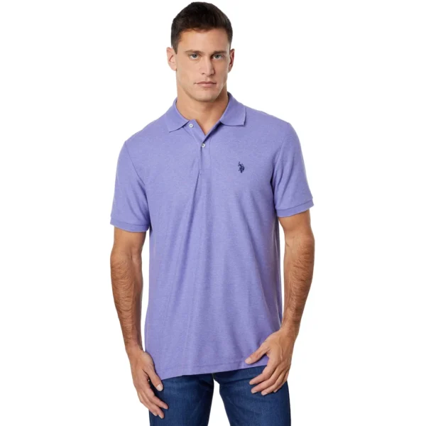 U.S. Polo Assn. Men's Ultimate Pique Polo, Lavender Heather