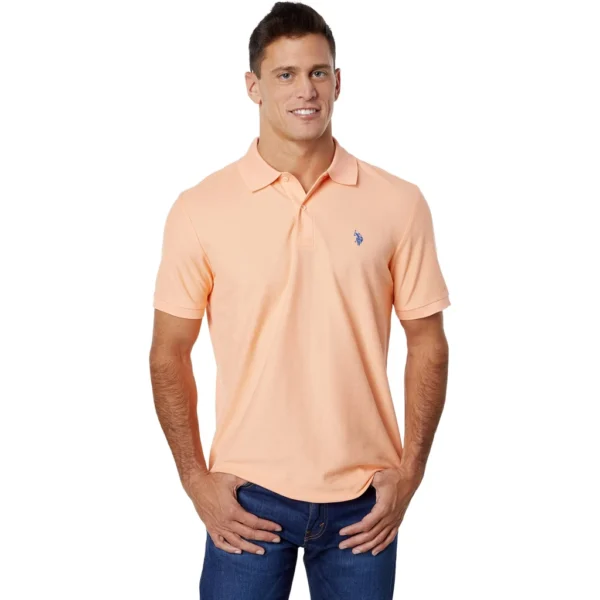 U.S. Polo Assn. Men's Ultimate Pique Polo, Peach Nectar